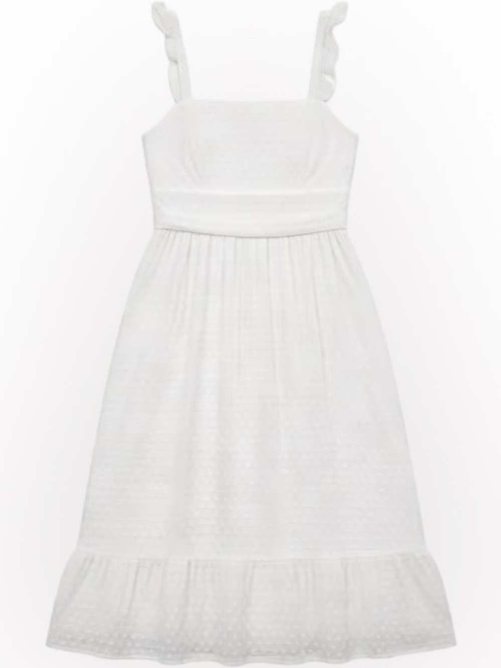 Lucy in the Sky White Swiss Dot Midi Dress